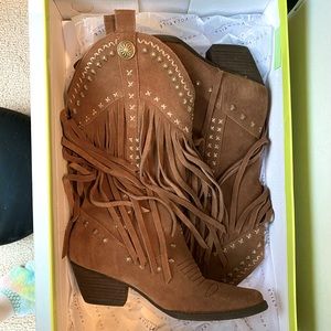 Tall Fringe Boots - Women's Size 8.5
